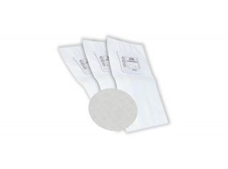 Heavy duty electrostatic filter bag (generic) - 3 notches - Set of 3 with 1 large round filter