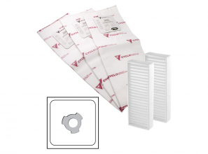 Heavy duty electrostatic filter bag - 3 notches - Set of 3 with 2 carbon dust filter - 5 gal (22 l)