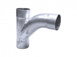 Wye (Y) metal pipe fitting - 1 long-radius curved side 90°