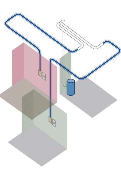 Retractable hose system for central vacuum