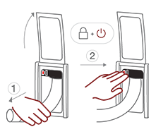 How to use the retractable hose system system: step 1 and step 2 